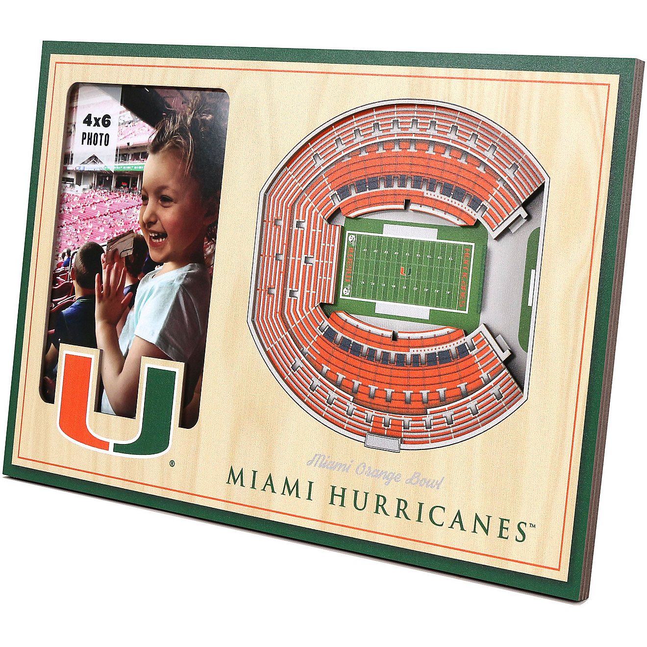 YouTheFan University of Miami 3D Stadium Views Picture Frame                                                                     - view number 1