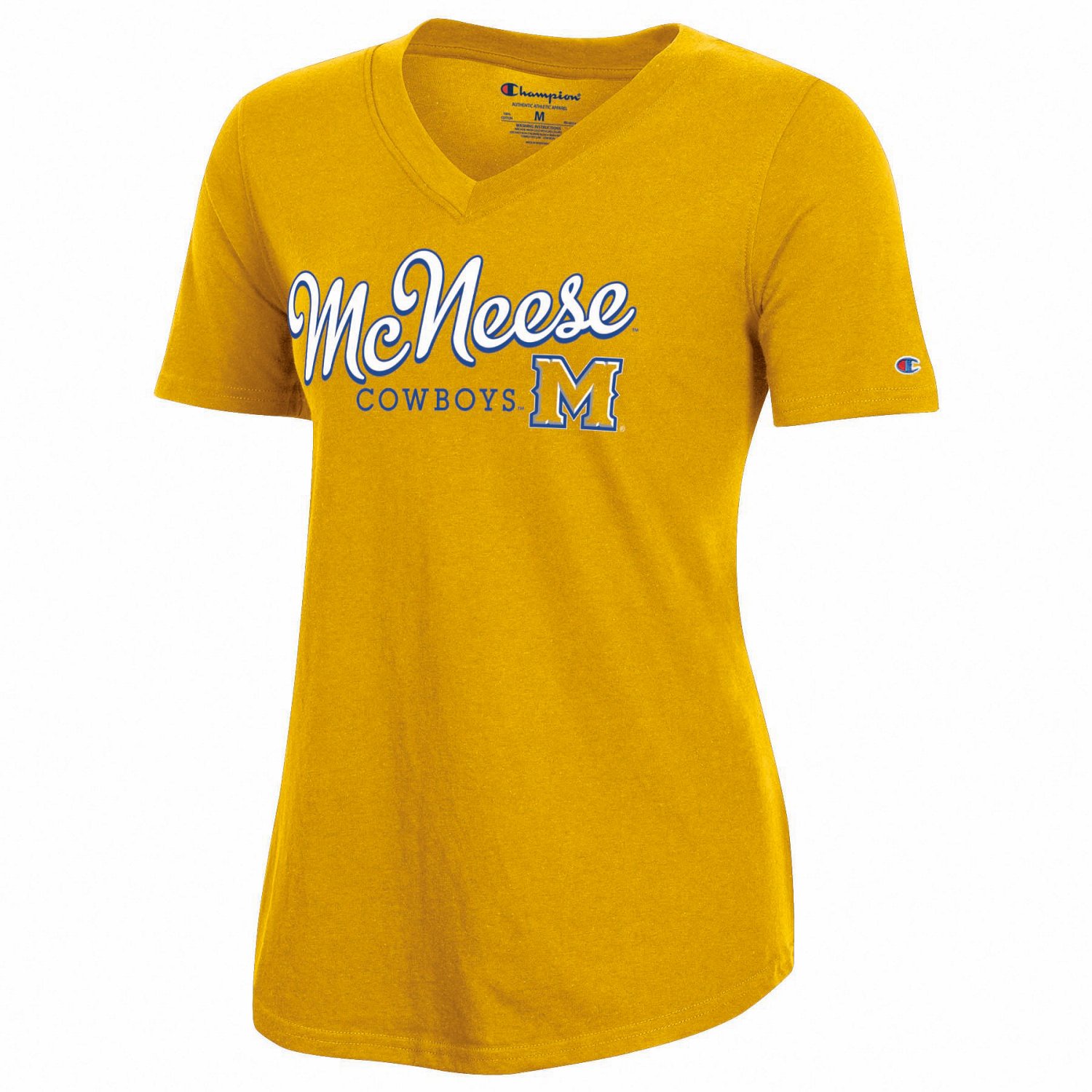 Champion Women's McNeese State University Relaxed Fit V-neck T-shirt ...