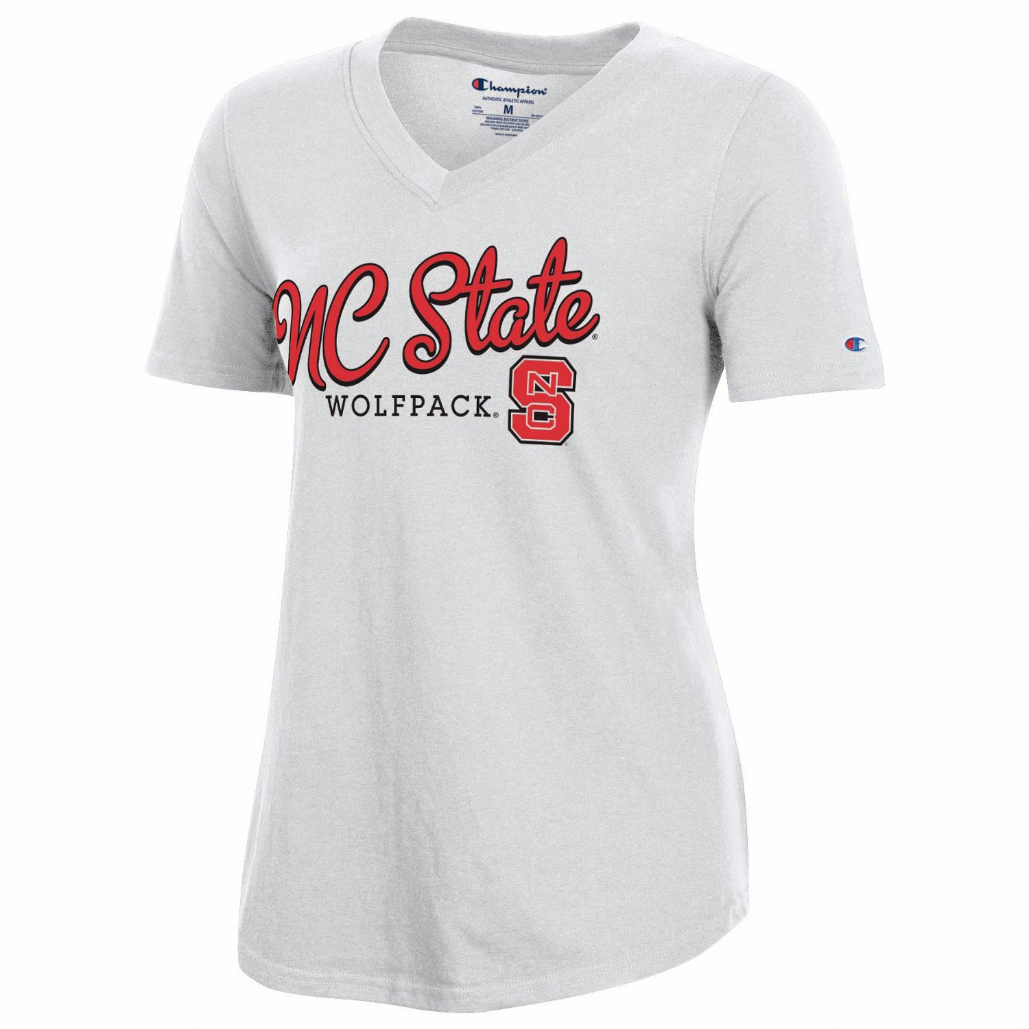 Champion Women's North Carolina State University Relaxed Fit Vneck Tshirt Academy