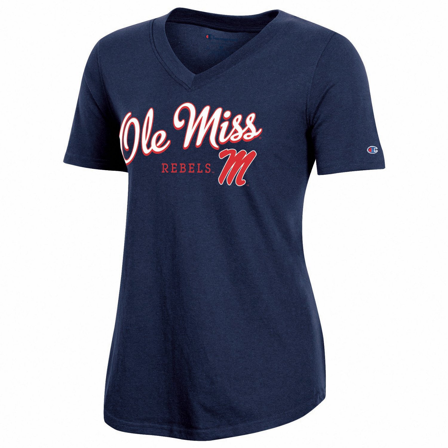 Champion Women's University of Mississippi Relaxed Fit V-neck T-shirt ...