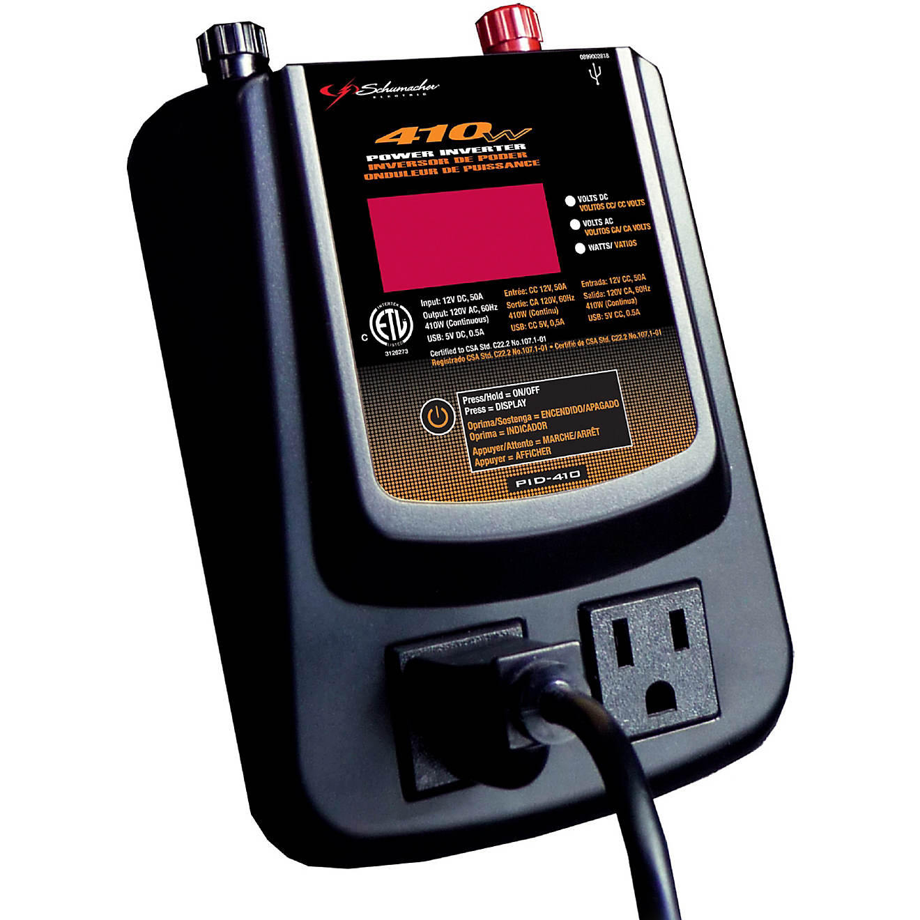 Schumacher Electric PID-410 410 USB Digital Power Inverter                                                                       - view number 1