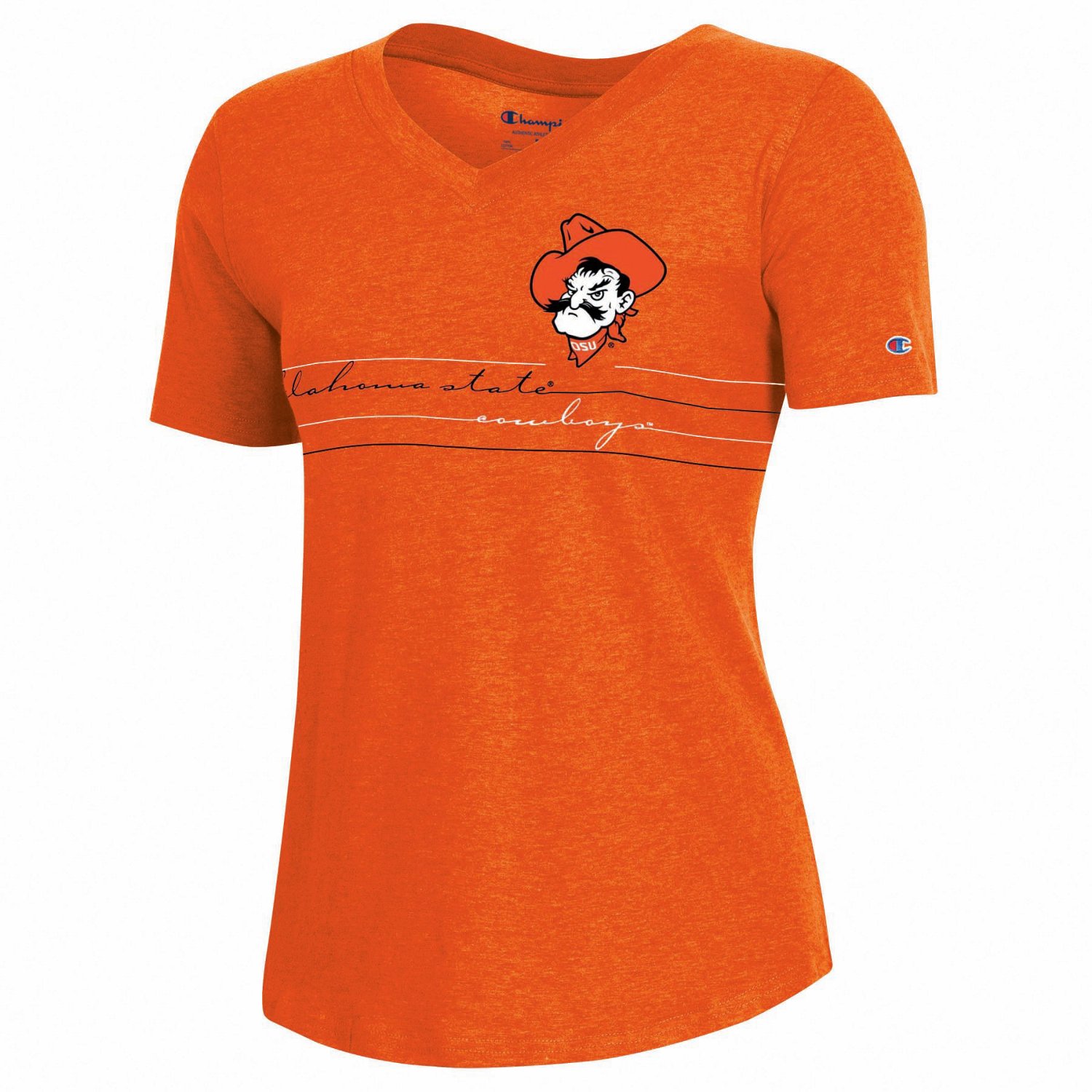 Champion Women's Oklahoma State University Heathered Relaxed Fit V-neck ...