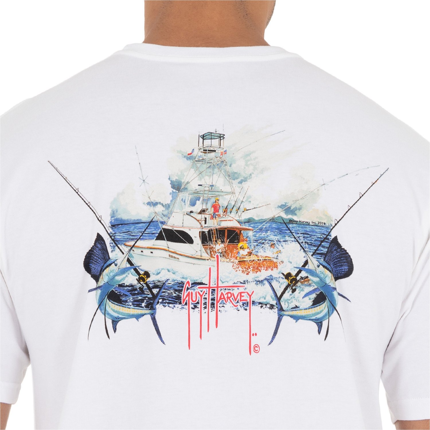 Guy Harvey Men's Out Fishing Pocket TShirt Academy