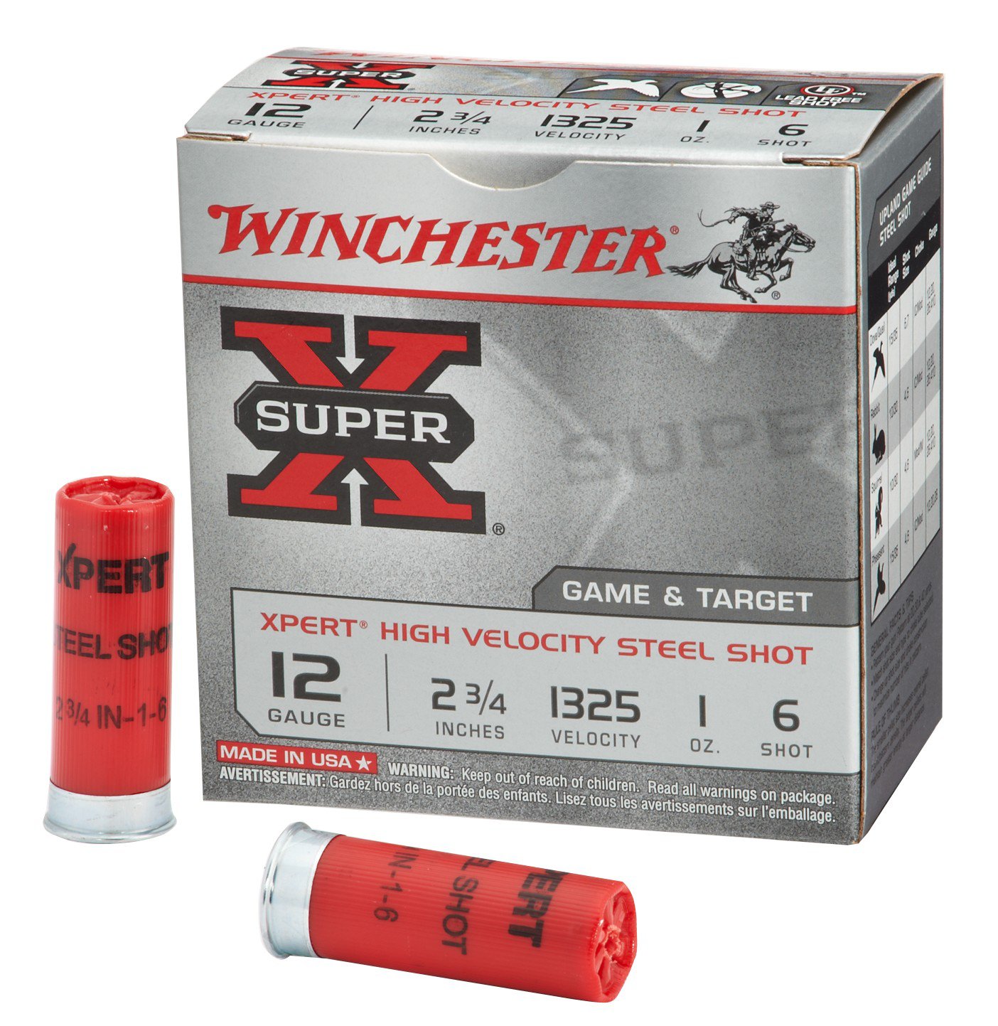 Winchester Xpert Steel Upland Game and Target Load 12 Gauge Shotshells ...