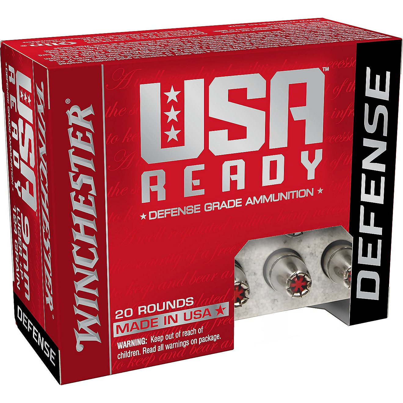 Winchester USA Ready Defense 9mm 124-Grain Ammunition - 20 Rounds                                                                - view number 1