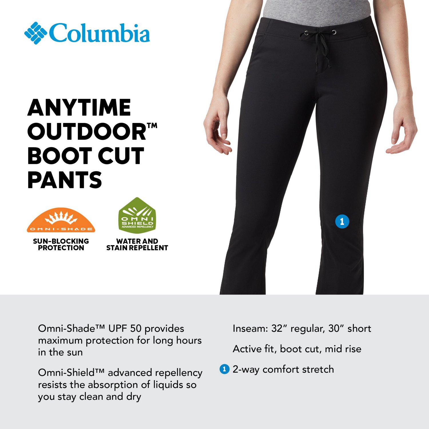 Columbia Sportswear Women S Anytime Outdoor Boot Cut Pant Academy