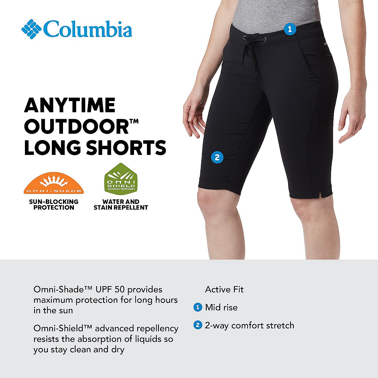 Columbia Sportswear Women's Anytime Outdoor Long Short                                                                           - view number 3