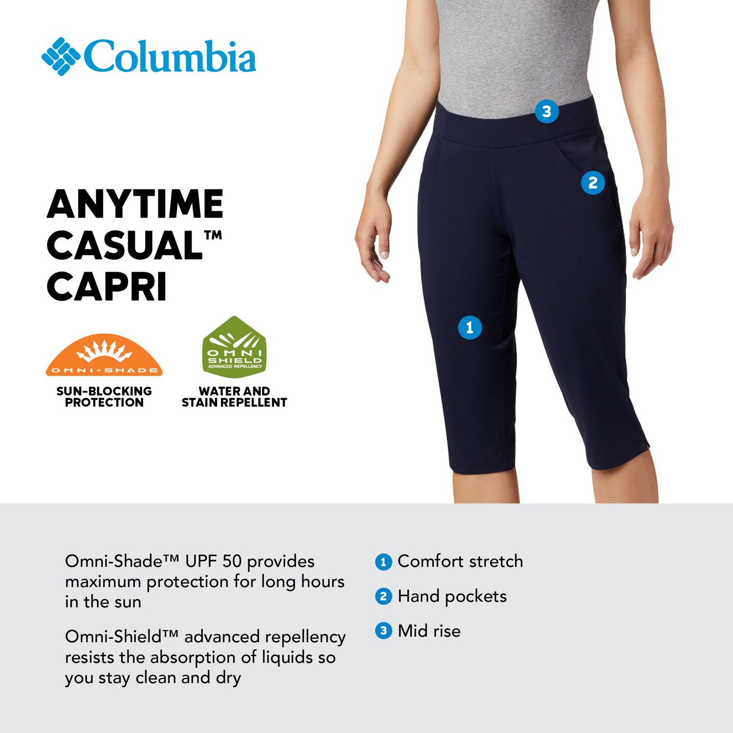 columbia women's anytime casual capri
