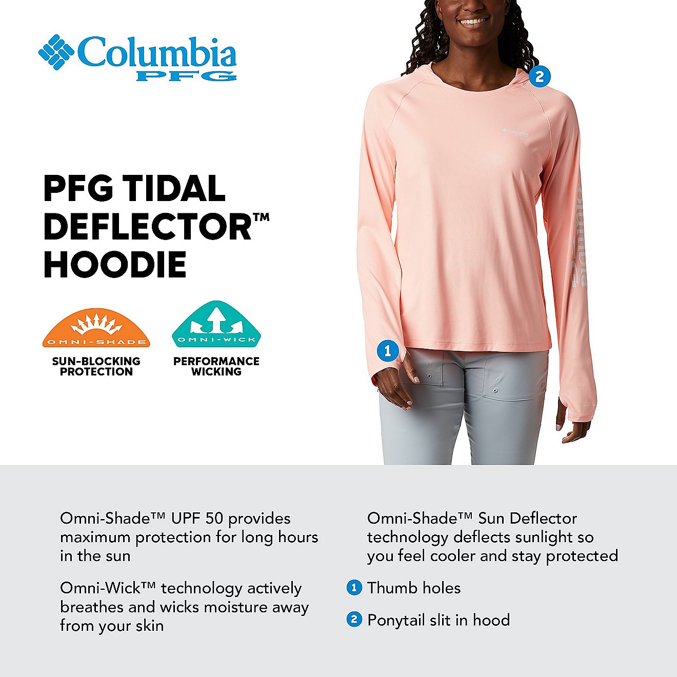 Columbia Sportswear Women's PFG Tidal Deflector Hoodie                                                                           - view number 3