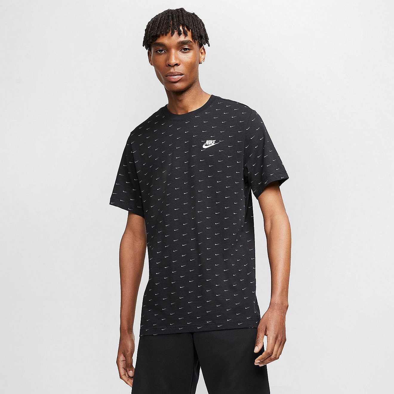 Nike Men's Sportswear Mini Swoosh AOP Graphic T-shirt                                                                            - view number 1