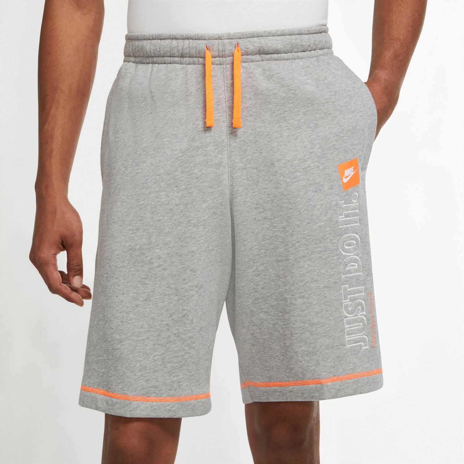 nike fleece shorts yellow