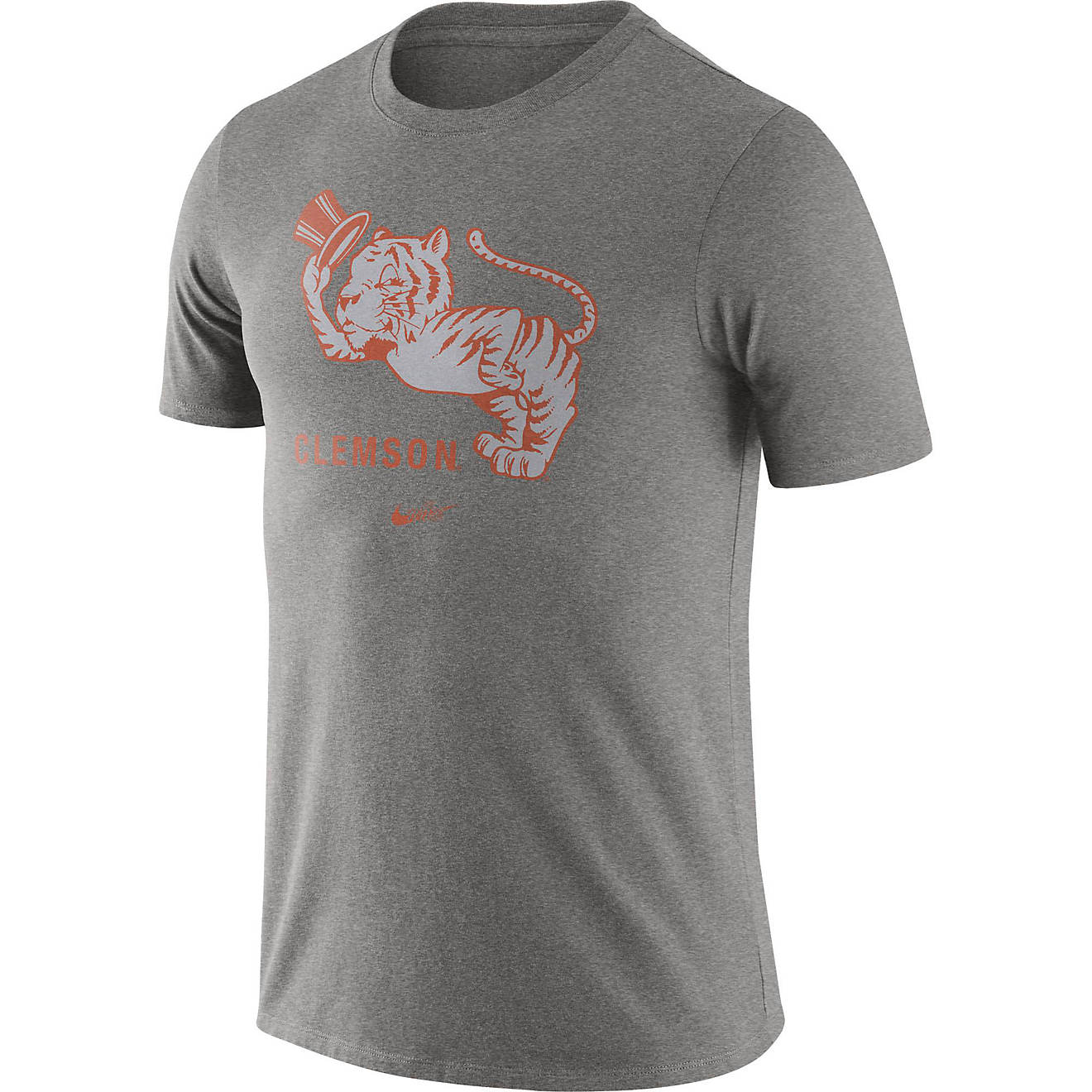 Nike Men's Clemson University Tri Old School Logo Short Sleeve T-shirt                                                           - view number 1