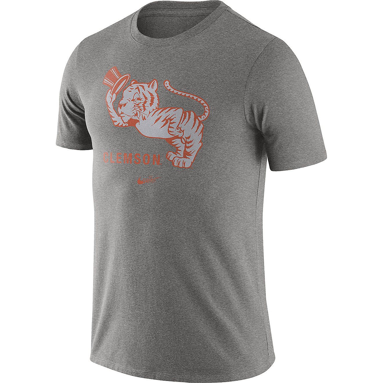 Nike Men's Clemson University Tri Old School Logo Short Sleeve T-shirt                                                           - view number 1