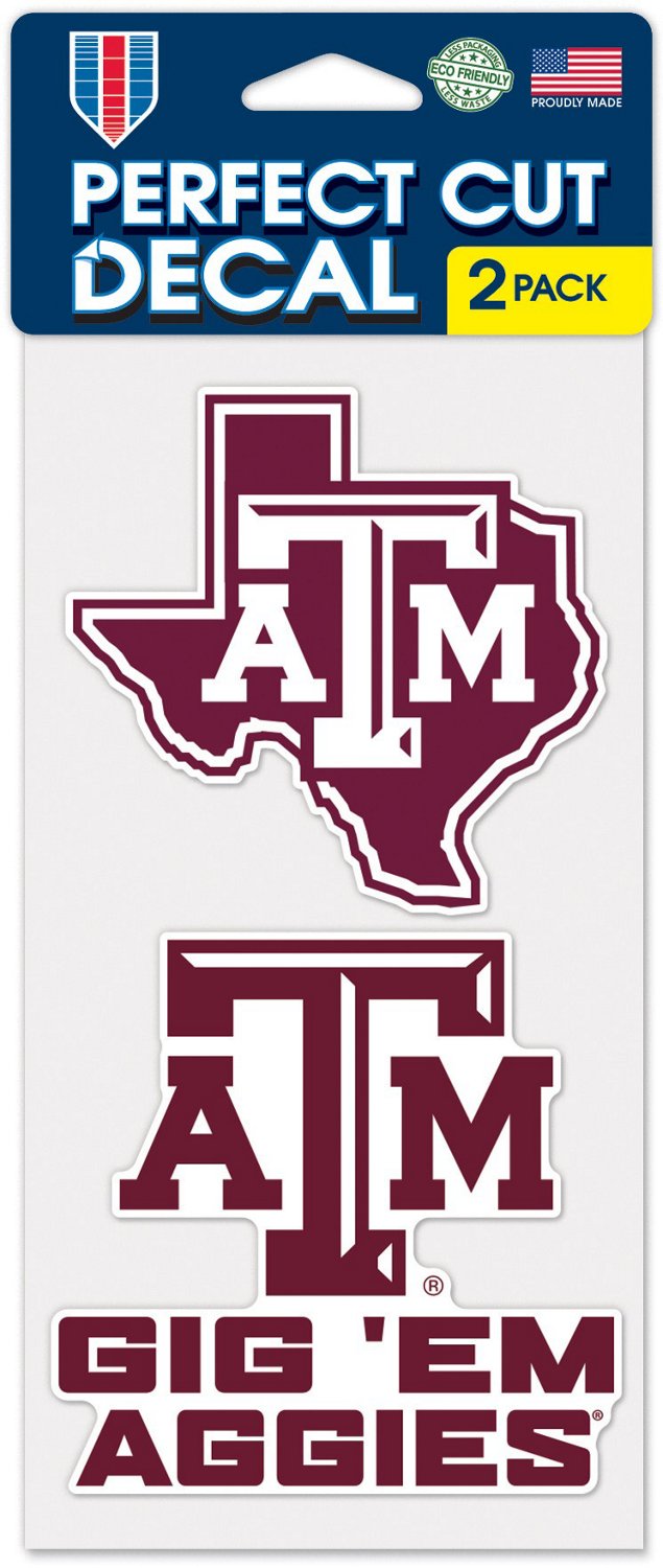 Wincraft Texas A&m University Slogan And Logo Decals 2-pack 