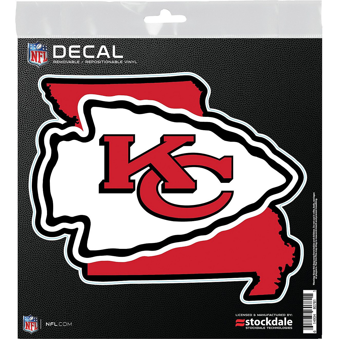 WinCraft Kansas City Chiefs 6 in x 6 in State Decal                                                                              - view number 1