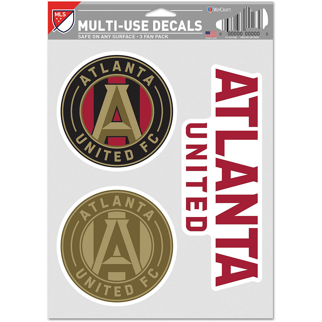 WinCraft Atlanta United FC Fan Decals 3-Pack                                                                                     - view number 1