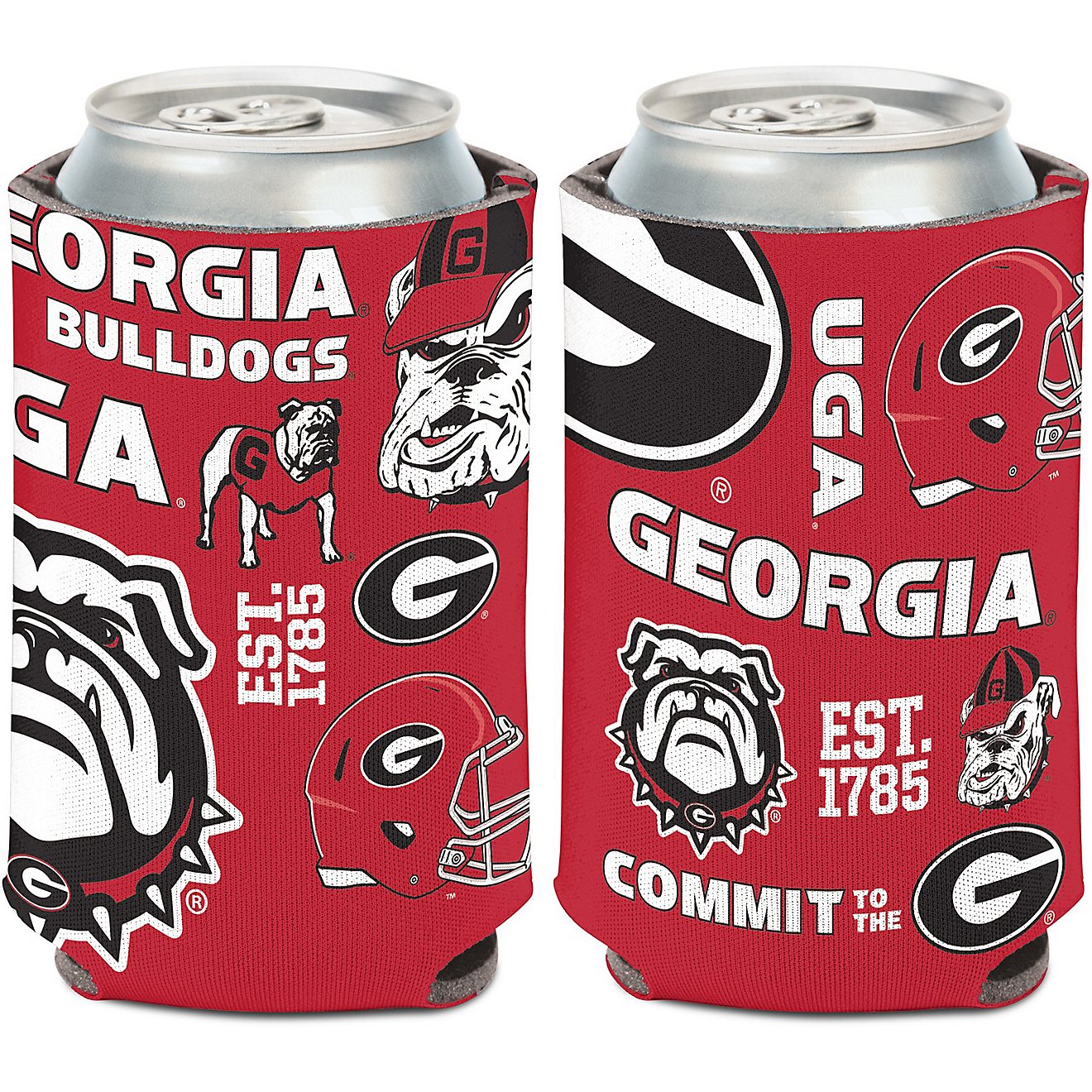 WinCraft University of Georgia Scatter Print Can Coozie                                                                          - view number 1