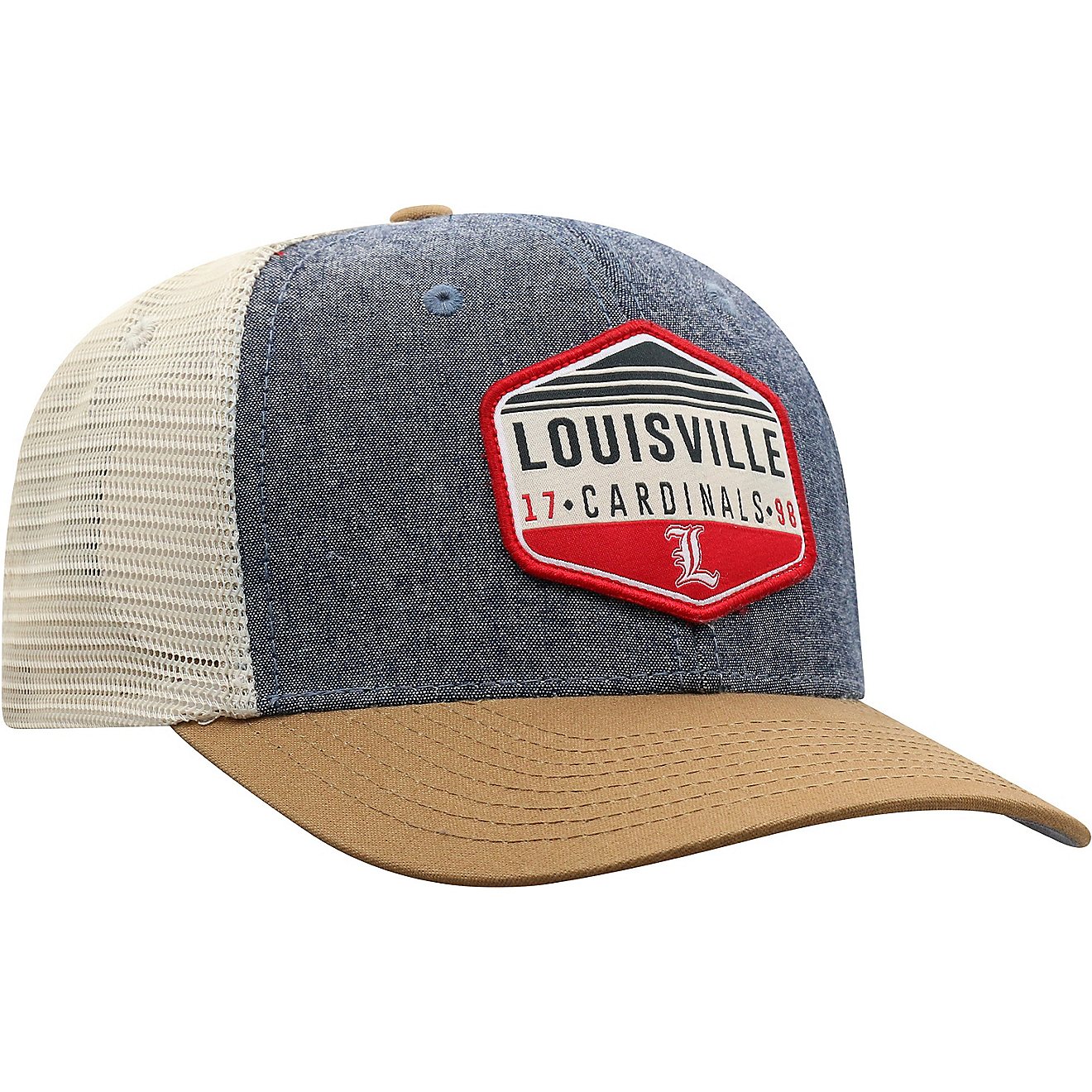 Top of the World Adults' University of Louisville Wild 1 Adjustable 3-Tone Cap                                                   - view number 4