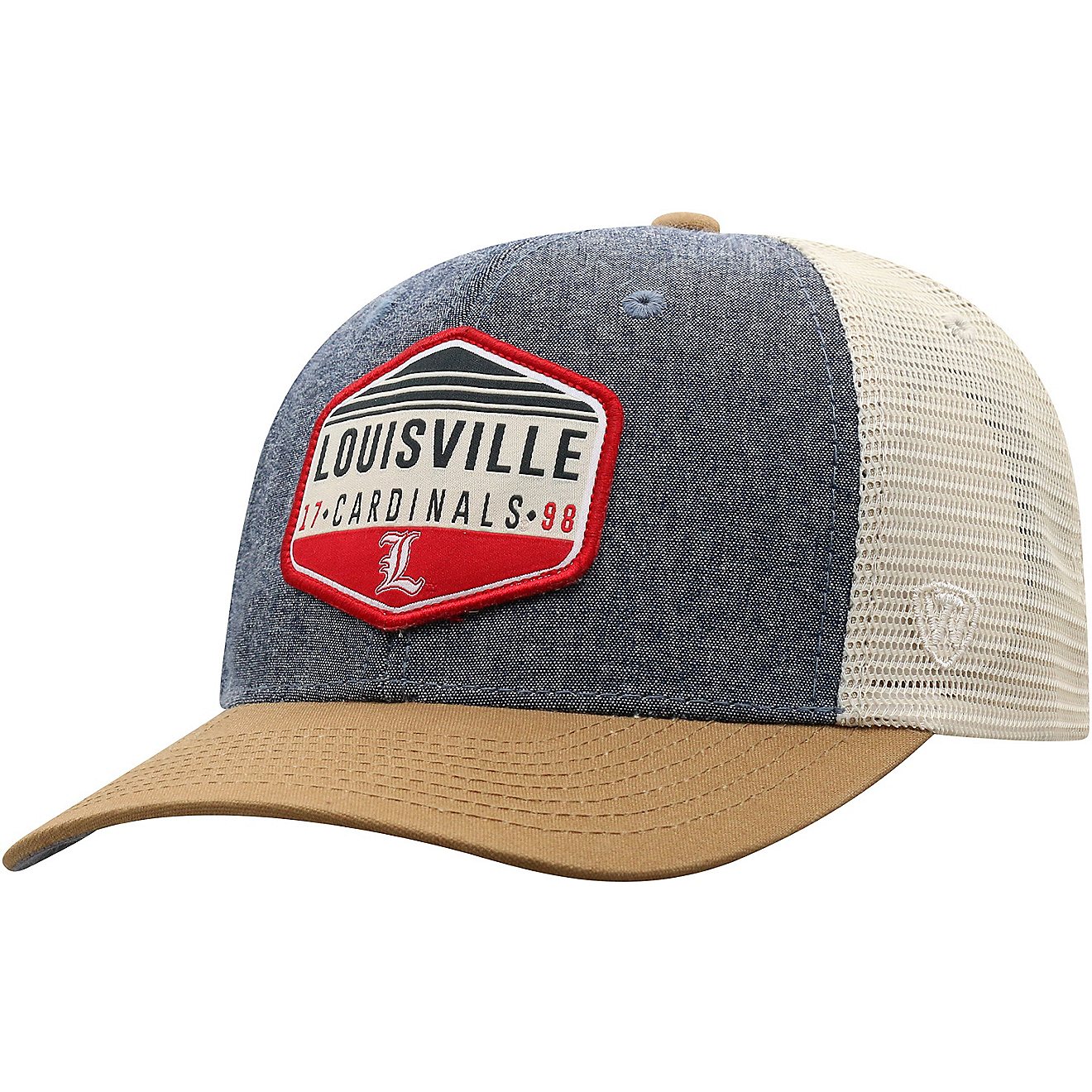 Top of the World Adults' University of Louisville Wild 1 Adjustable 3-Tone Cap                                                   - view number 1