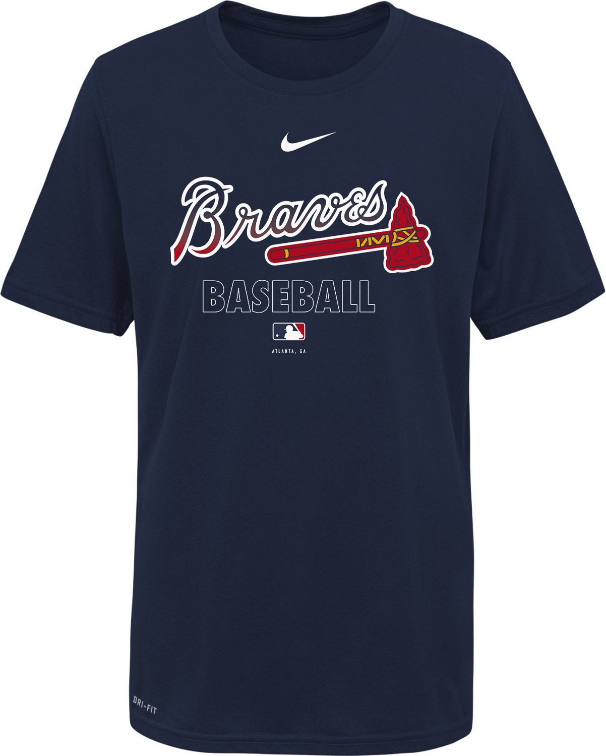 Nike Boys' Atlanta Braves Legend Practice T-shirt | Academy