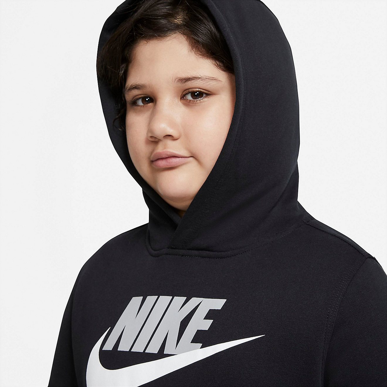 Nike Kids' Sportswear Club Fleece HBR Extended Sizing Pullover Hoodie                                                            - view number 5