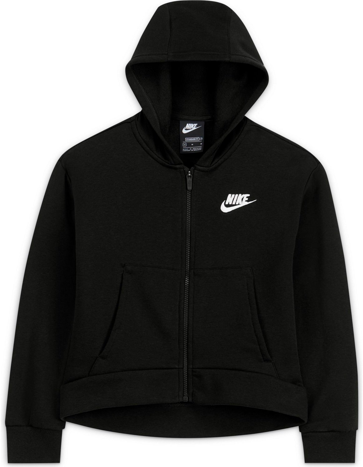 Nike Girls' Sportswear Club Fleece Full Zip Hoodie | Academy
