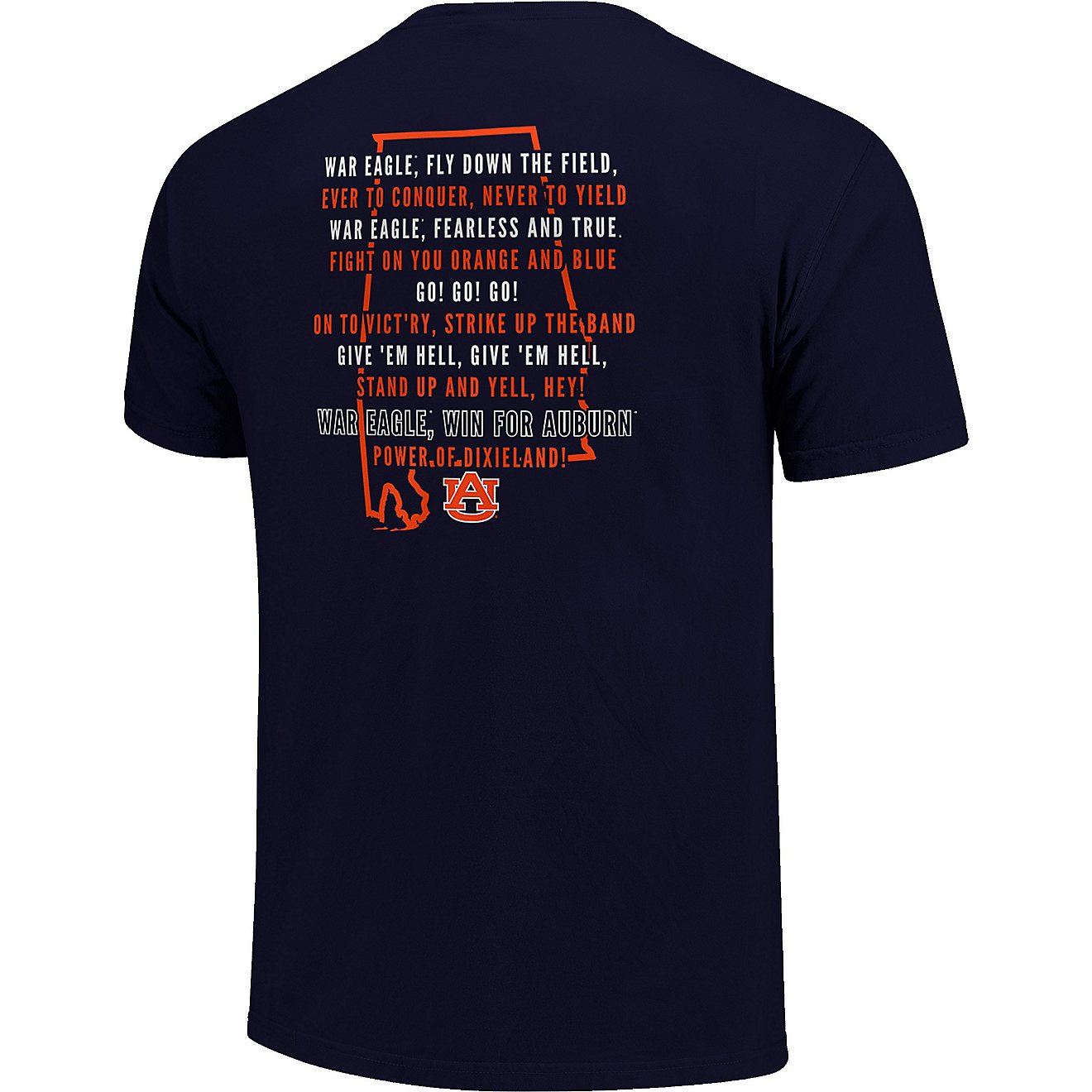 Image One Men's Auburn University Fight Song State Overlay T-shirt                                                               - view number 1