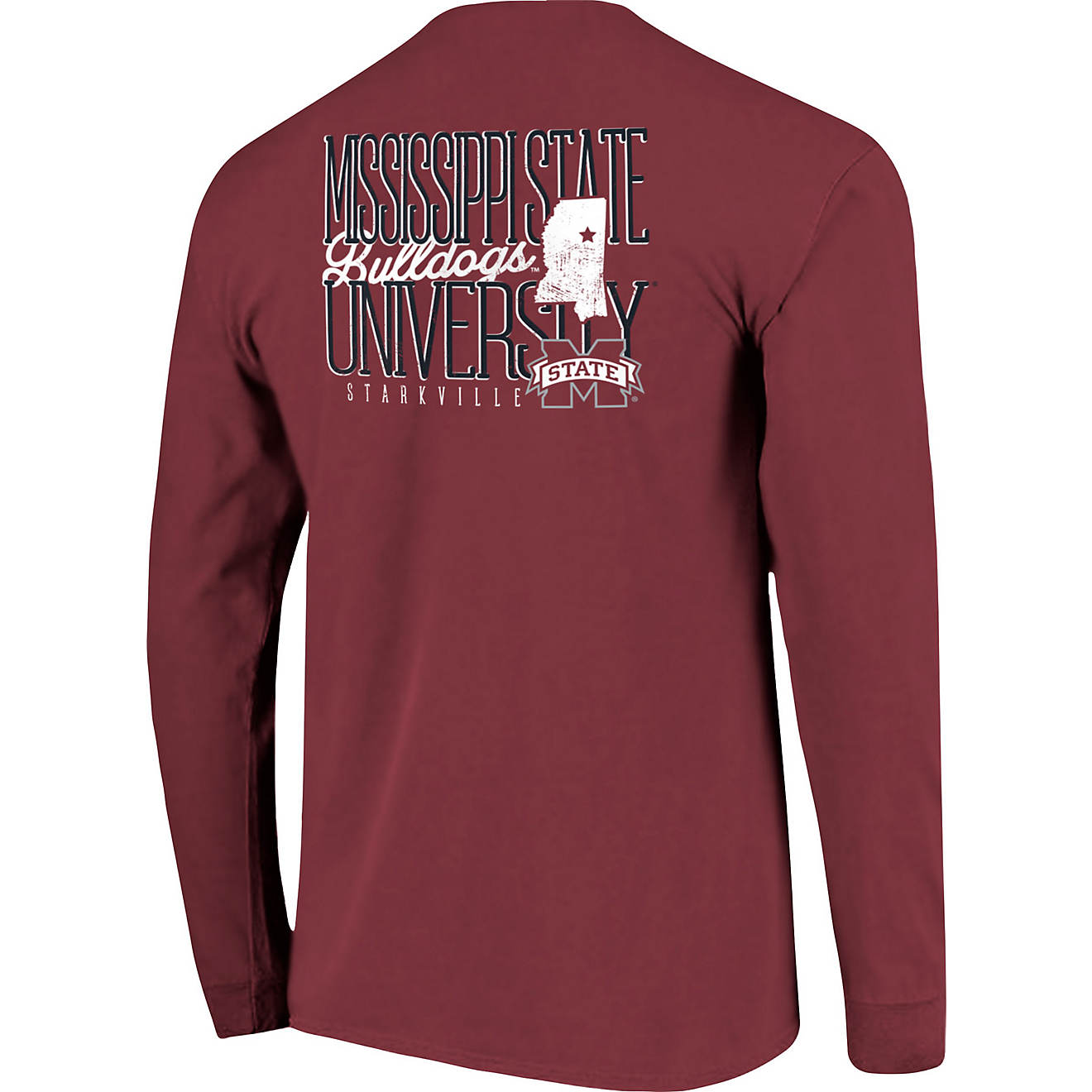 Image One Men's Mississippi State University Comfort Color Tall Type Long Sleeve T-shirt                                         - view number 1