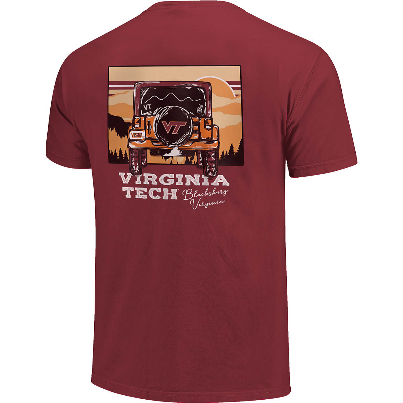 Image One Men's Virginia Tech Comfort Color Jeep Adventure Short Sleeve T-shirt                                                  - view number 1