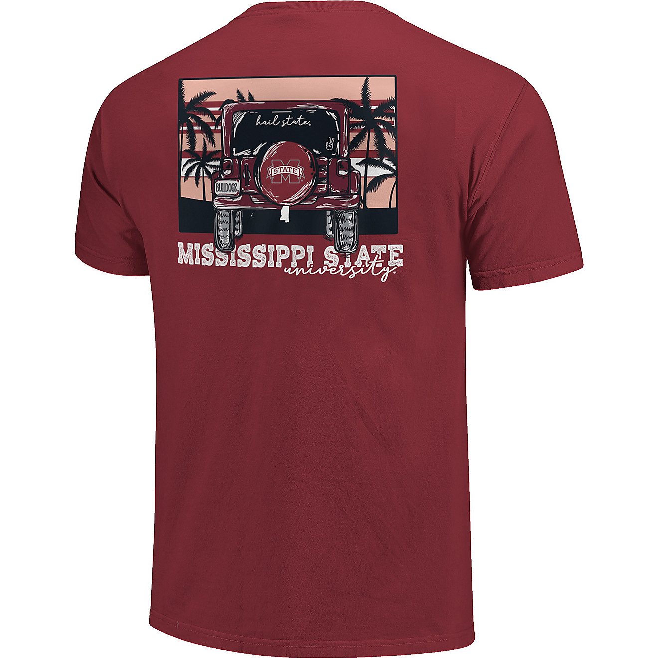 Image One Men's Mississippi State University Comfort Color Jeep Adventure Short Sleeve T-shirt                                   - view number 1