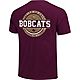 Image One Men's Texas State University Comfort Color Striped Stamp Short Sleeve T-shirt                                          - view number 1 image