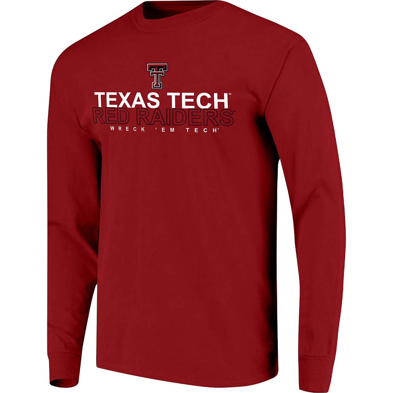 Image One Men's Texas Tech University Overtype Logo Long Sleeve T-shirt                                                          - view number 1