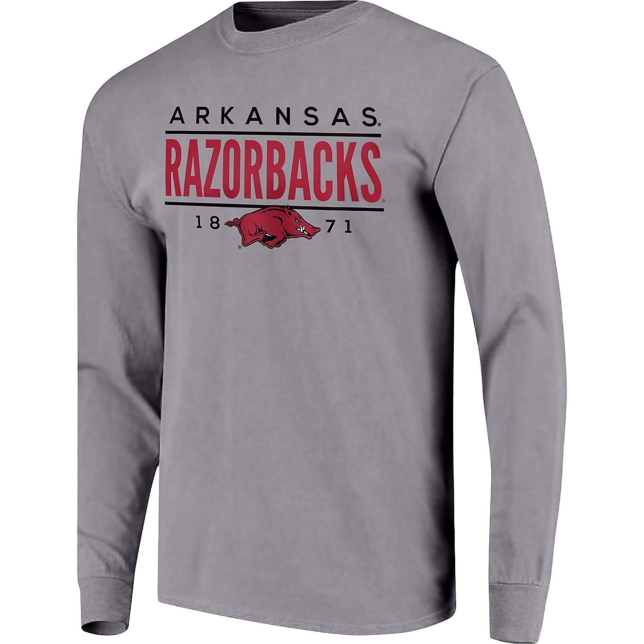 Image One Men's University of Arkansas Traditional Long Sleeve T-shirt                                                           - view number 1