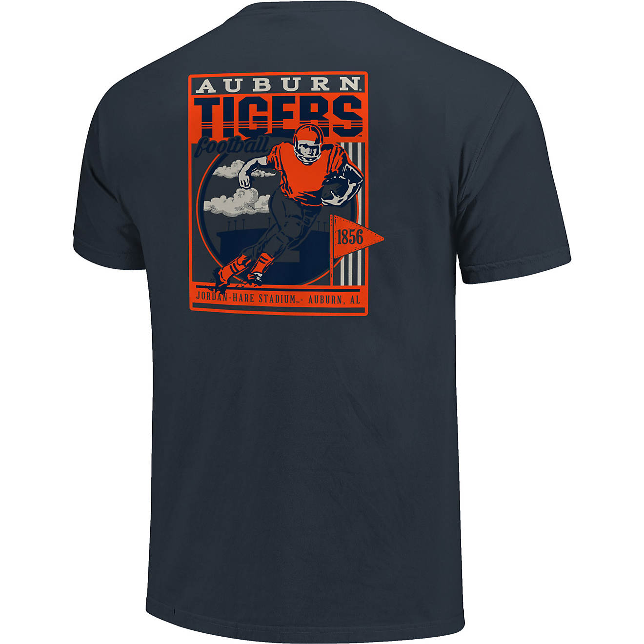 Image One Men's Auburn University Comfort Color Retro Poster and Stadium T-shirt                                                 - view number 1