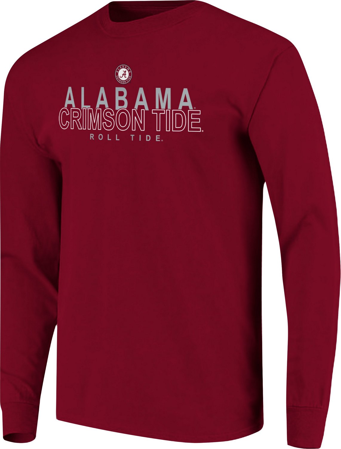 Image One Men's University of Alabama Overtype Logo Long Sleeve T-shirt ...