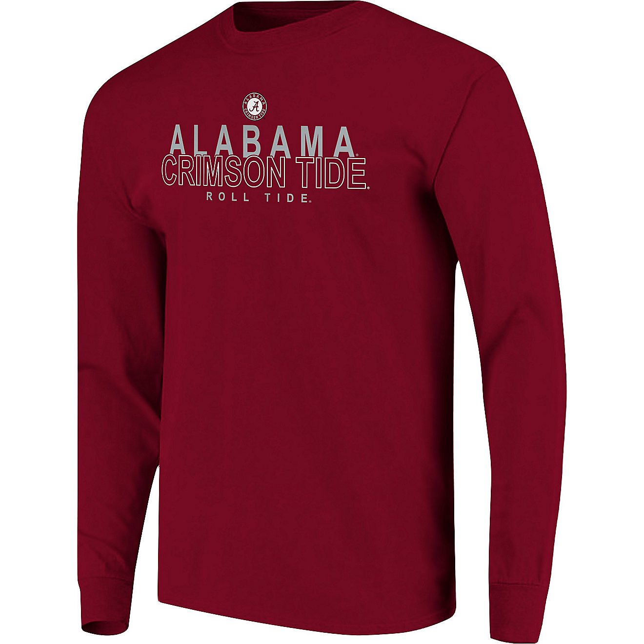 Image One Men's University of Alabama Overtype Logo Long Sleeve T-shirt                                                          - view number 1