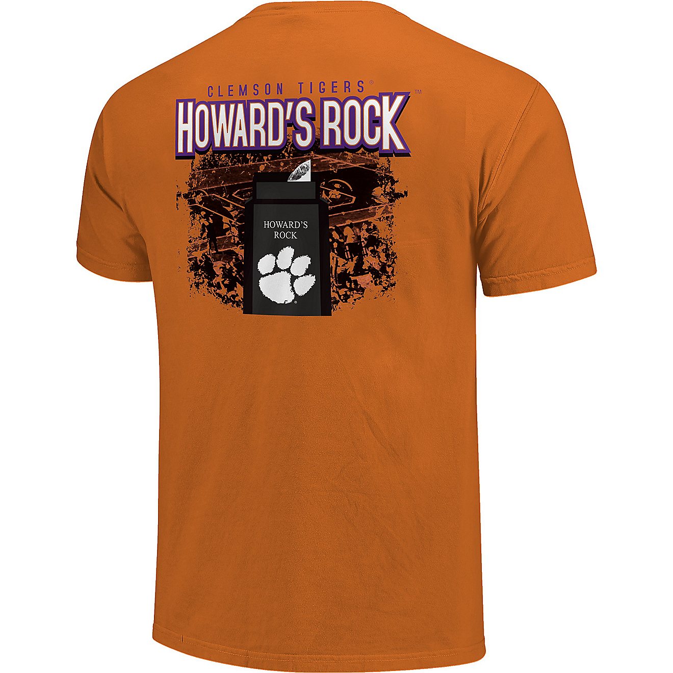 Image One Men's Clemson University Comfort Color Howards Rock Short Sleeve T-shirt                                               - view number 1