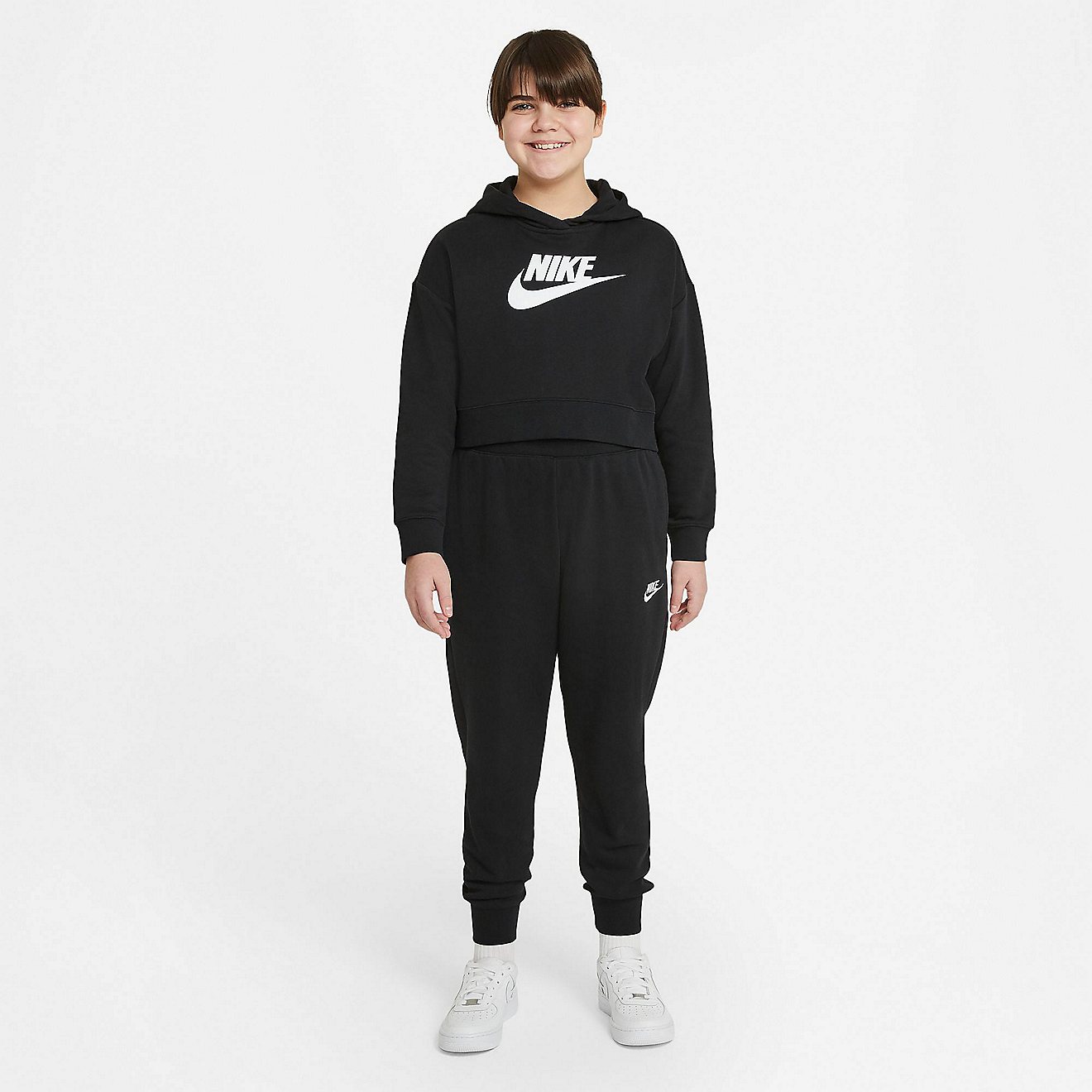 Nike Girls' Sportswear Club Fleece Extended Size LBR Pants                                                                       - view number 5