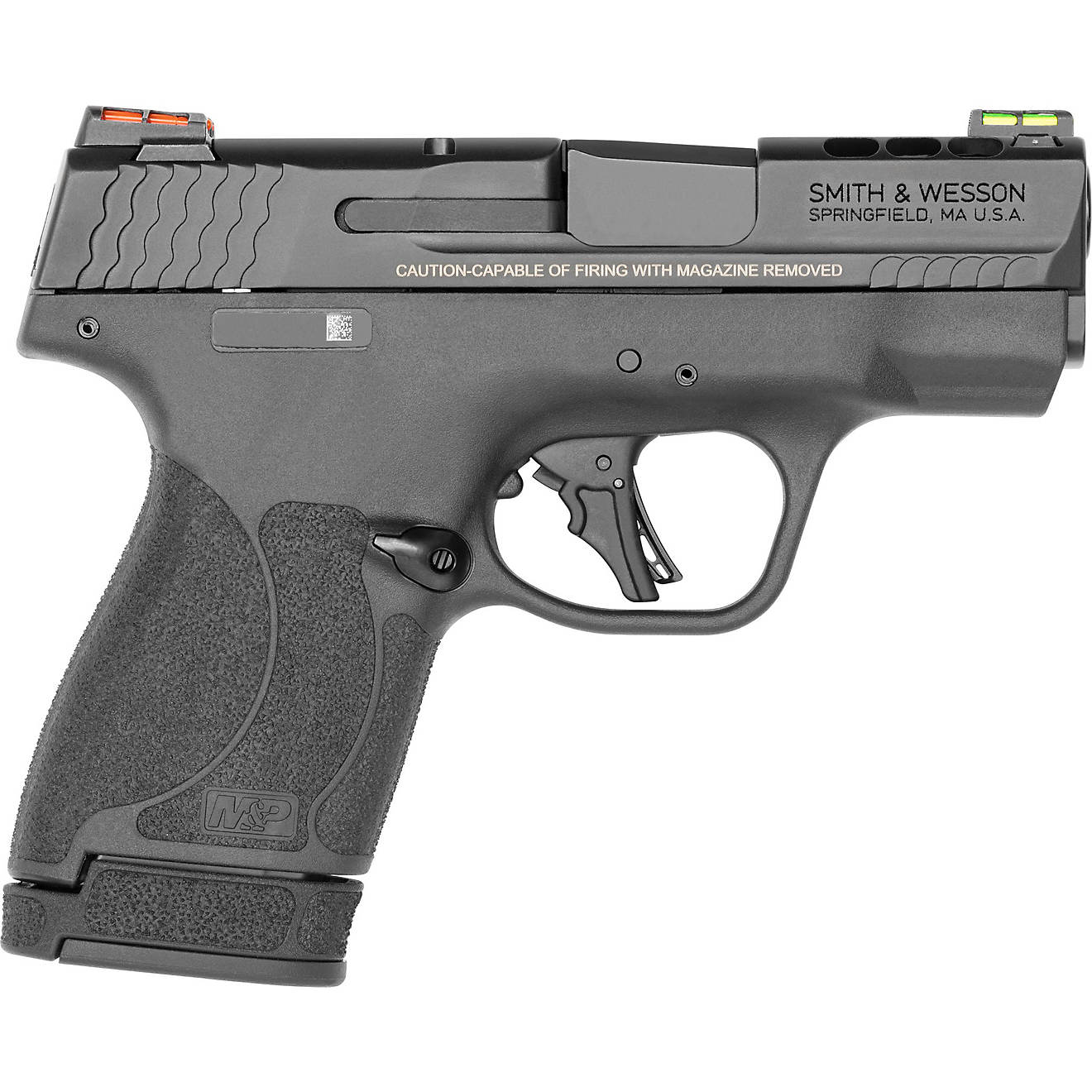Smith and Wesson PC M&P9 Shield Plus Ported TS 9mm with Fiber Optic Sights                                                       - view number 1