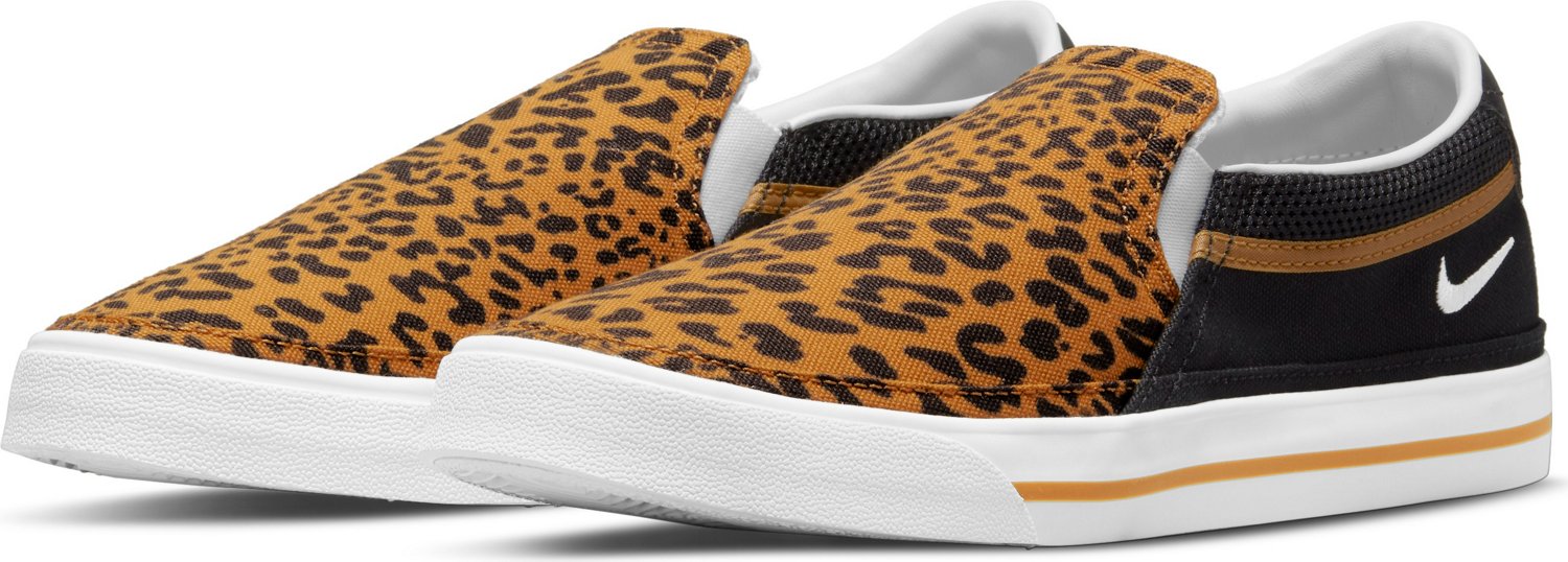 Nike Women #39 s Court Legacy Leopard Slip On Shoes Academy