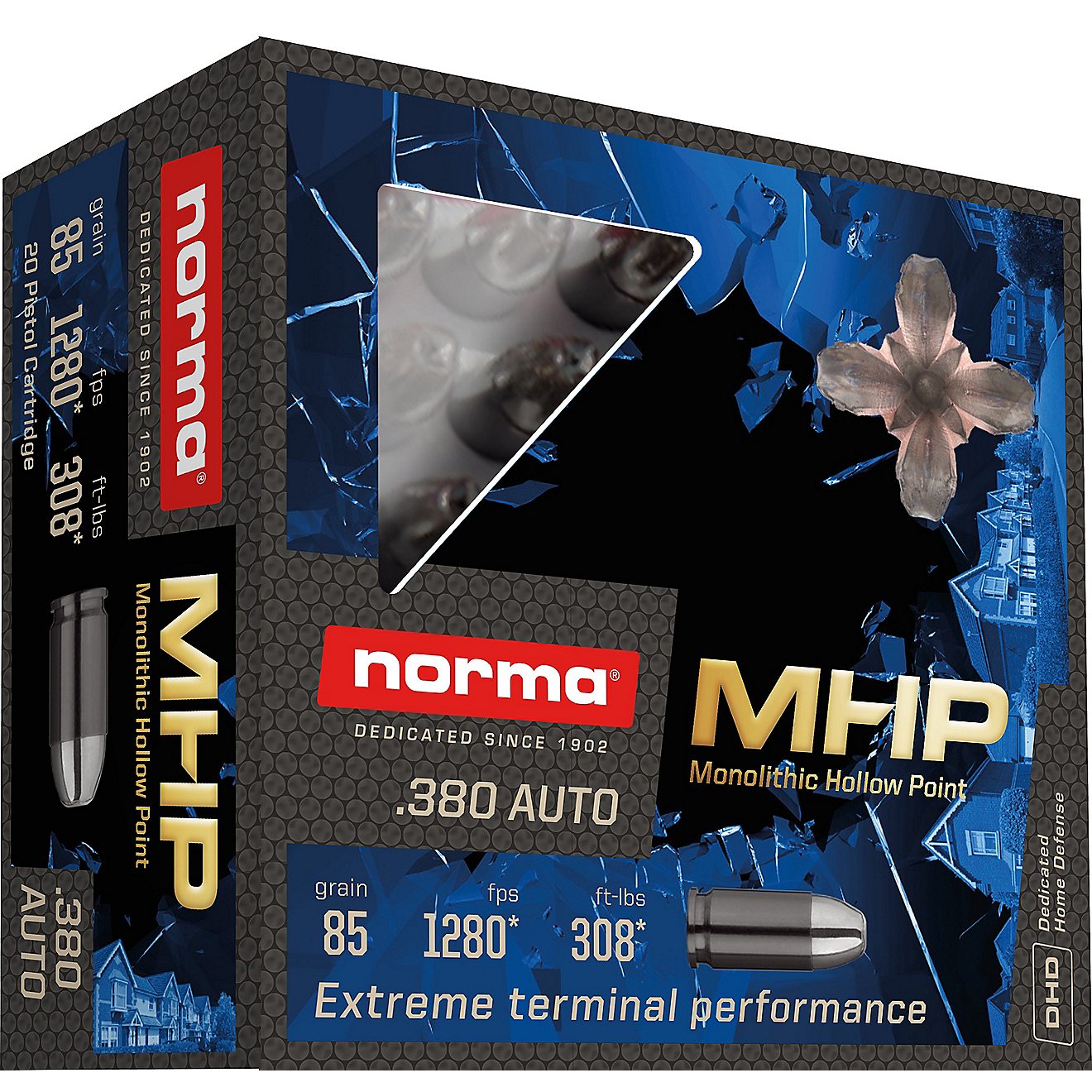 Norma USA .380 Auto MHP Ammunition - 20 Rounds                                                                                   - view number 1