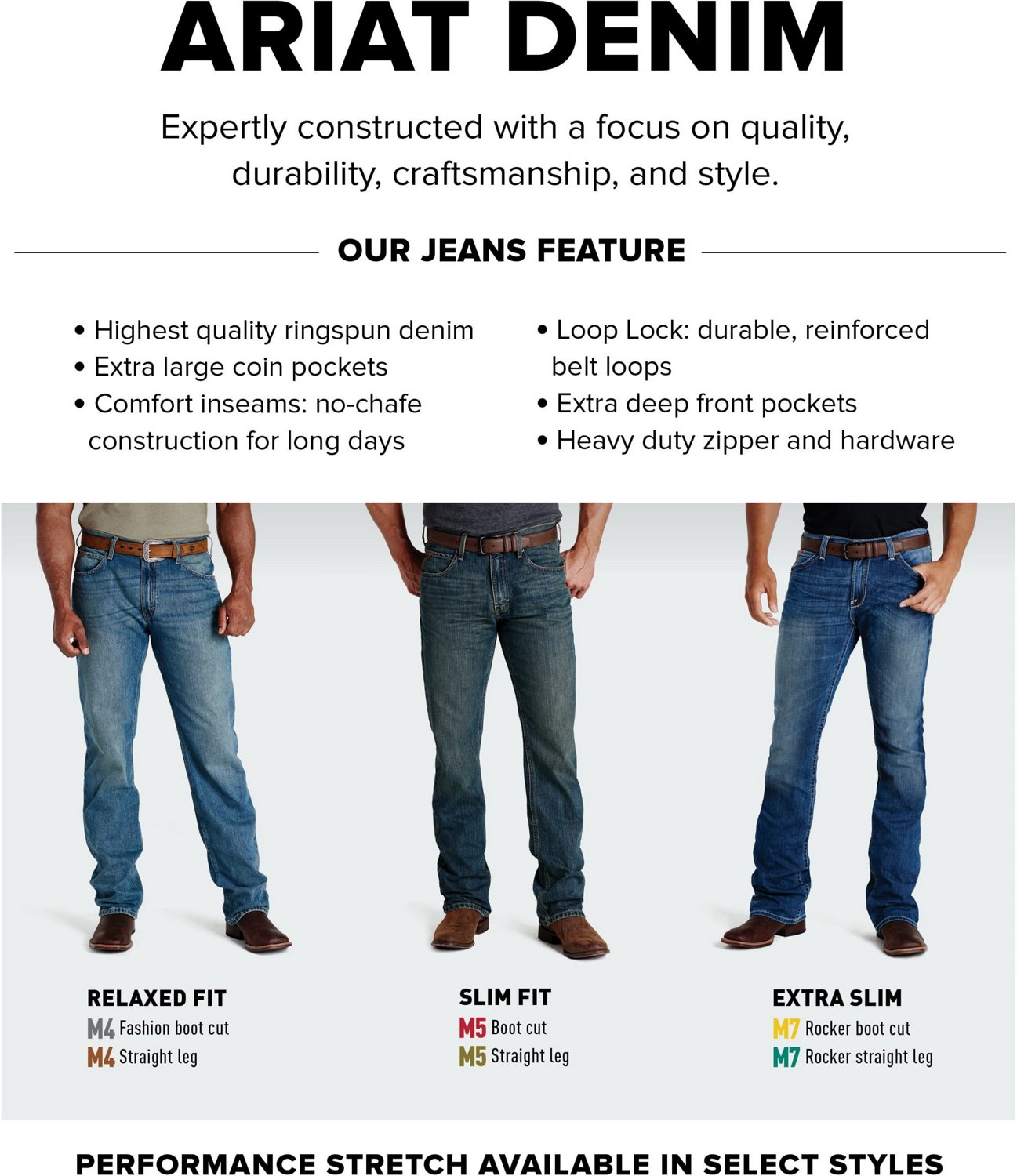Ariat Men's M4 Low-Rise Coltrane Boot Cut Jeans | Academy