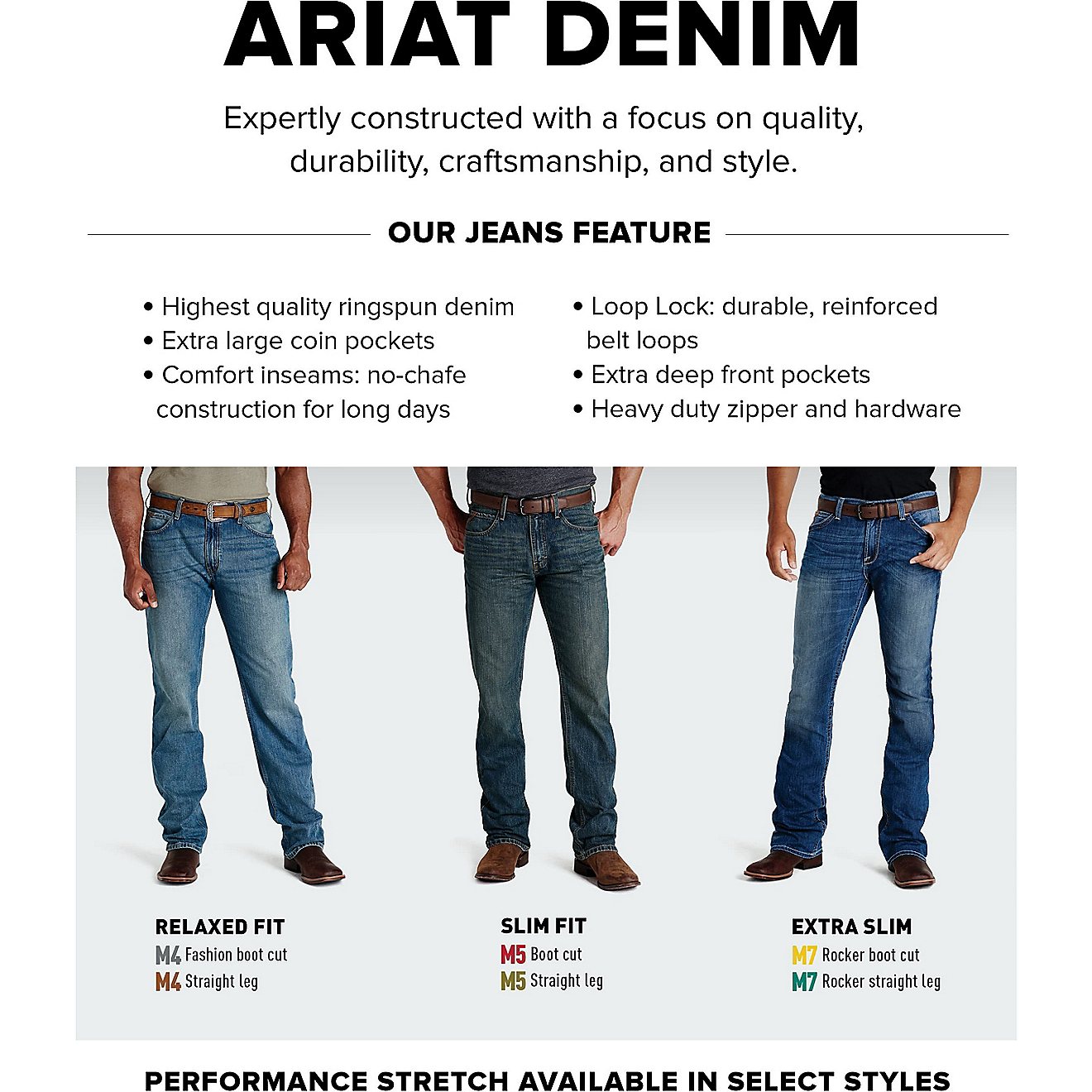 Ariat Men's M4 Low-Rise Coltrane Boot Cut Jeans                                                                                  - view number 9