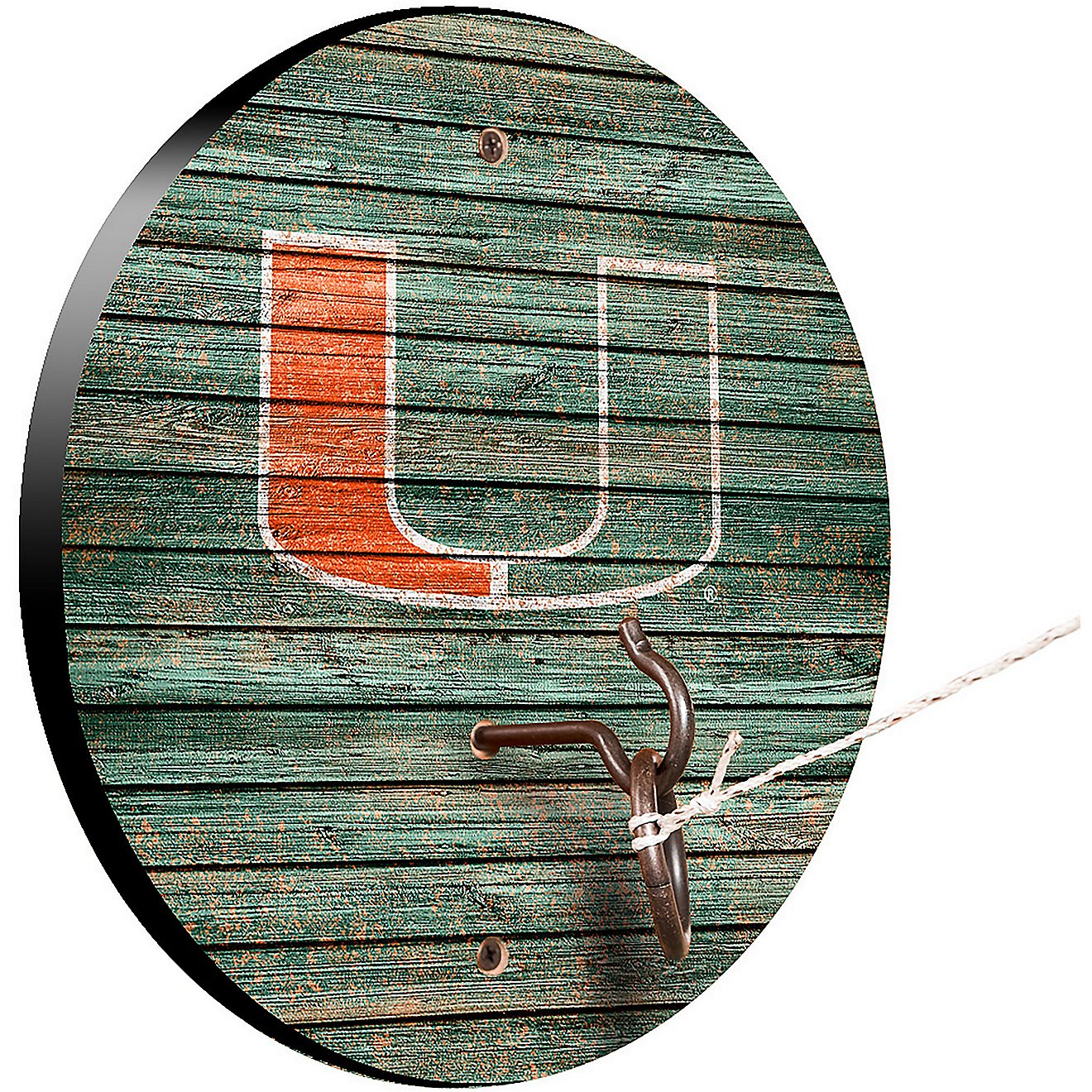 Victory Tailgate University of Miami Weathered Design Hook and Ring Game                                                         - view number 1