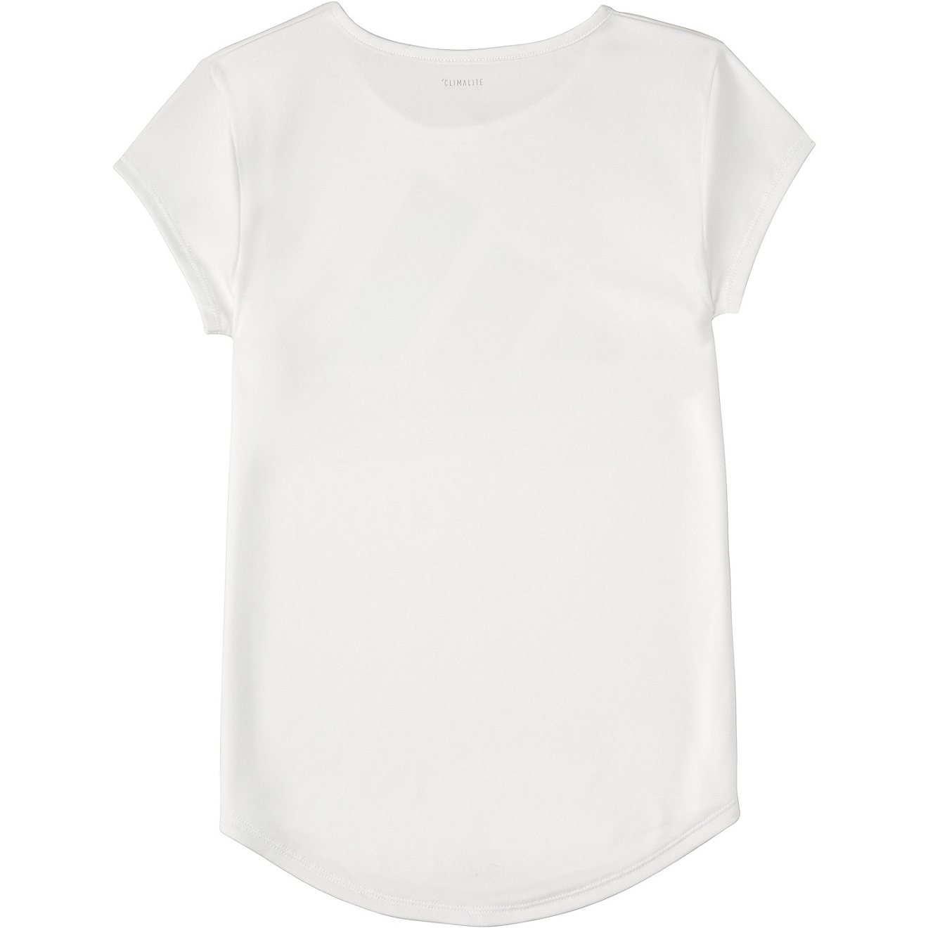 adidas Girls' AEROREADY Rainbow Logo Foil Extended Sizing Size Short Sleeve T-shirt                                              - view number 8
