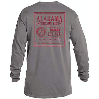 Image One Men's University of Alabama Comfort Color Vintage Poster Long Sleeve T-shirt                                          