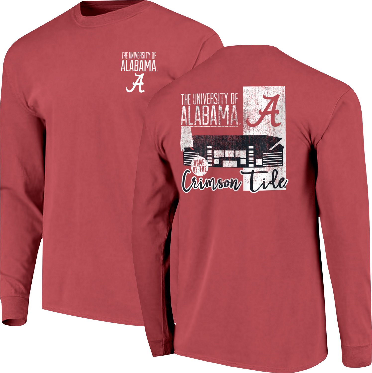 Image One Men's University of Alabama Comfort Color Building Stripe