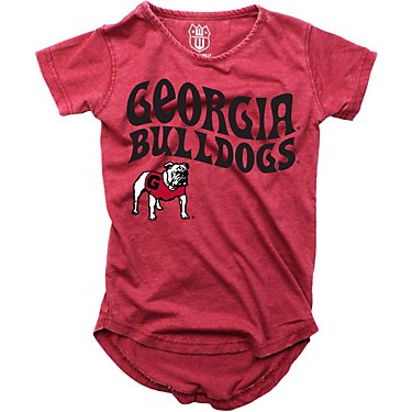 Wes and Willy Girls' University of Georgia Retro Hippy Burnout Graphic T-shirt