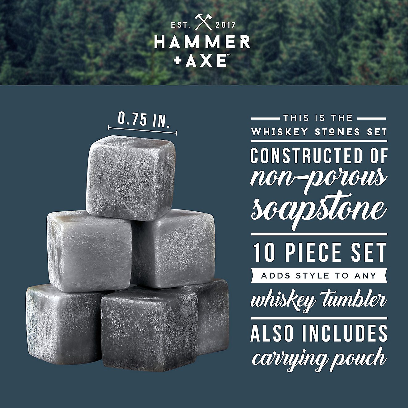 Hammer & Axe Whiskey Stones 10-Pack                                                                                              - view number 4