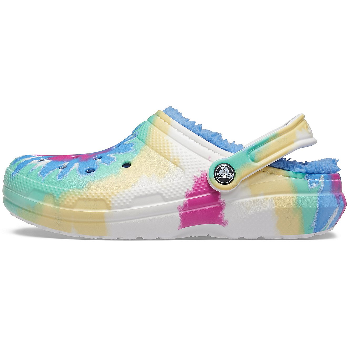 Crocs Adults' Classic Fuzz-Lined Tie-Dye Clogs                                                                                   - view number 3